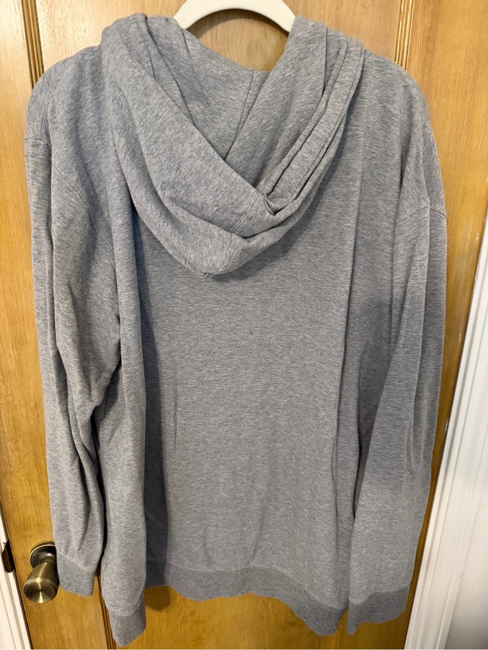 Stance Men's Light Gray Full-Zip Hooded Sweater with Black Drawstrings - Picture 3 of 3